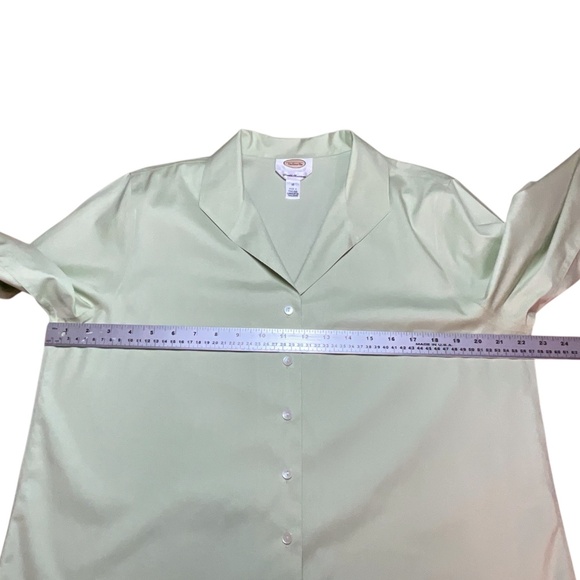 TALBOTS 100% Cotton Wrinkle Resistant Button Front Shirt Turn Back Cuffs Sz 16 - Picture 6 of 9